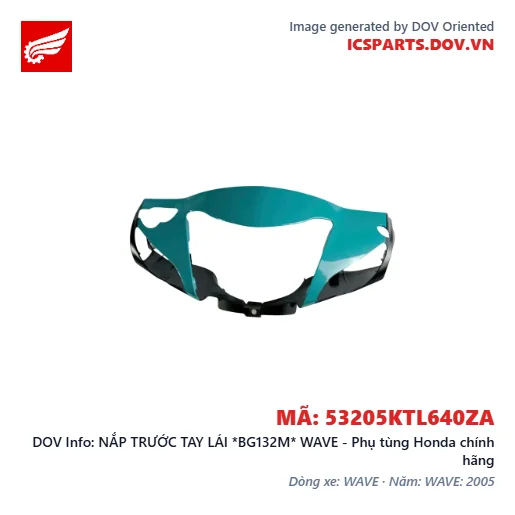 NẮP TRƯỚC TAY LÁI *BG132M* WAVE - Phụ tùng Honda chính hãng