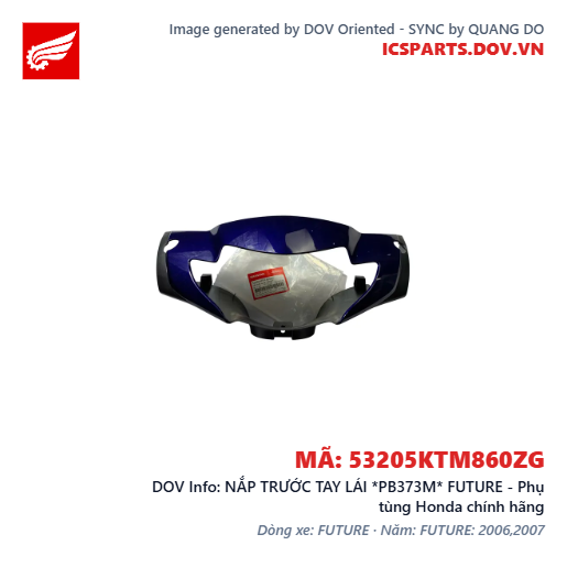 NẮP TRƯỚC TAY LÁI *PB373M* FUTURE - Phụ tùng Honda chính hãng