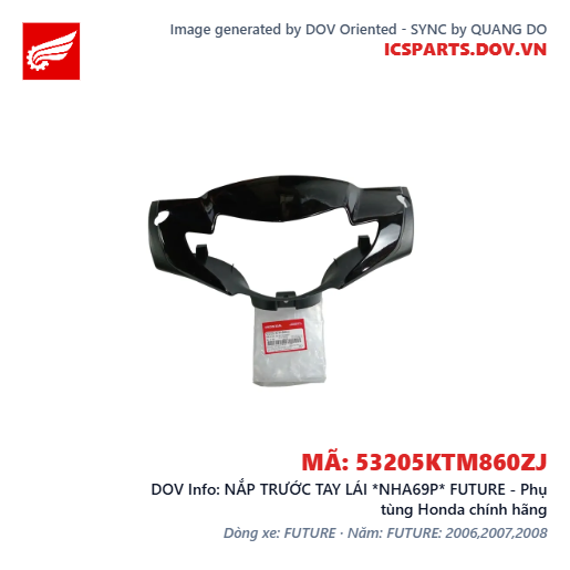 NẮP TRƯỚC TAY LÁI *NHA69P* FUTURE - Phụ tùng Honda chính hãng