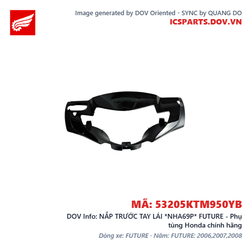 NẮP TRƯỚC TAY LÁI *NHA69P* FUTURE - Phụ tùng Honda chính hãng