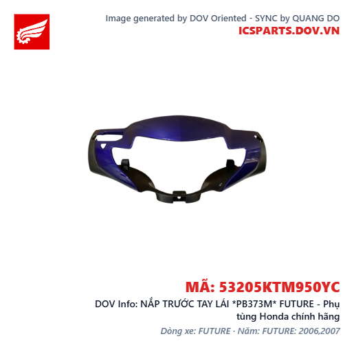 NẮP TRƯỚC TAY LÁI *PB373M* FUTURE - Phụ tùng Honda chính hãng