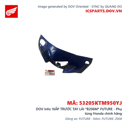 NẮP TRƯỚC TAY LÁI *B206M* FUTURE - Phụ tùng Honda chính hãng