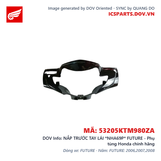 NẮP TRƯỚC TAY LÁI *NHA69P* FUTURE - Phụ tùng Honda chính hãng