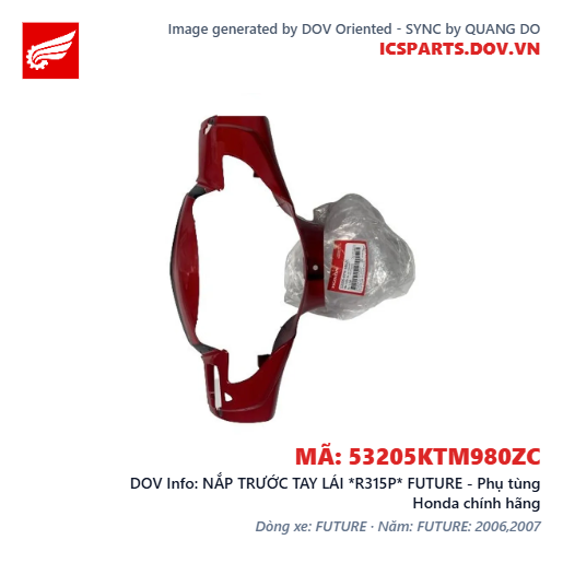 NẮP TRƯỚC TAY LÁI *R315P* FUTURE - Phụ tùng Honda chính hãng