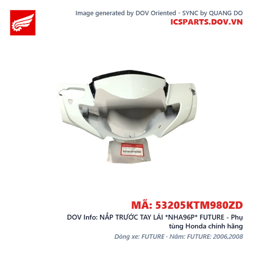 NẮP TRƯỚC TAY LÁI *NHA96P* FUTURE - Phụ tùng Honda chính hãng