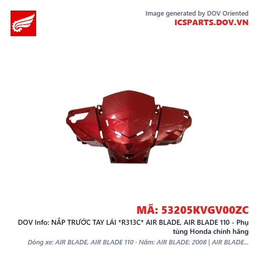 NẮP TRƯỚC TAY LÁI *R313C* AIR BLADE, AIR BLADE 110 - Phụ tùng Honda chính hãng