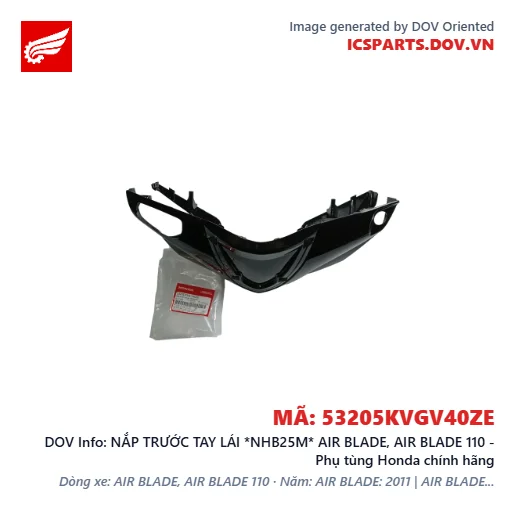 NẮP TRƯỚC TAY LÁI *NHB25M* AIR BLADE, AIR BLADE 110 - Phụ tùng Honda chính hãng