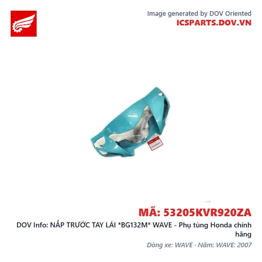 NẮP TRƯỚC TAY LÁI *BG132M* WAVE - Phụ tùng Honda chính hãng