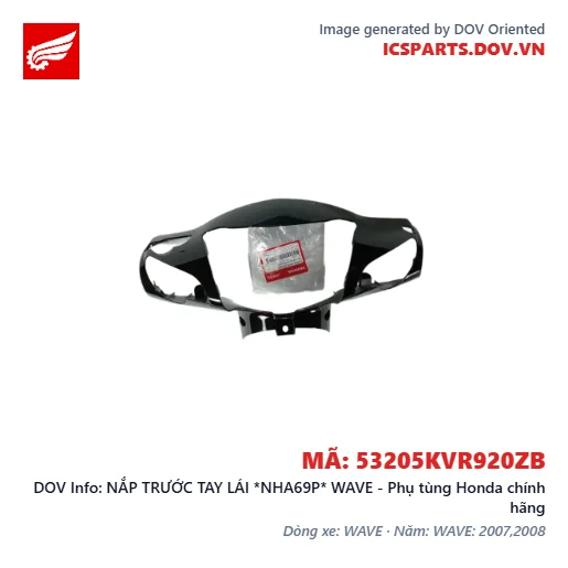 NẮP TRƯỚC TAY LÁI *NHA69P* WAVE - Phụ tùng Honda chính hãng