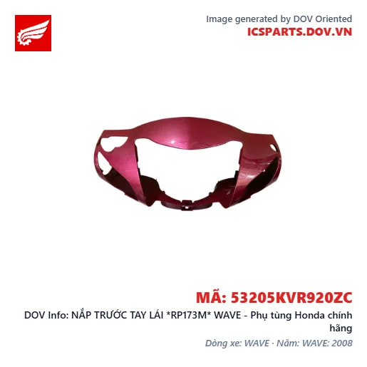 NẮP TRƯỚC TAY LÁI *RP173M* WAVE - Phụ tùng Honda chính hãng