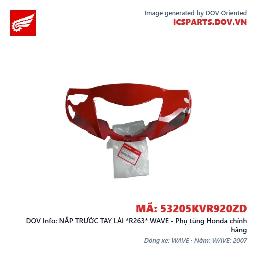 NẮP TRƯỚC TAY LÁI *R263* WAVE - Phụ tùng Honda chính hãng