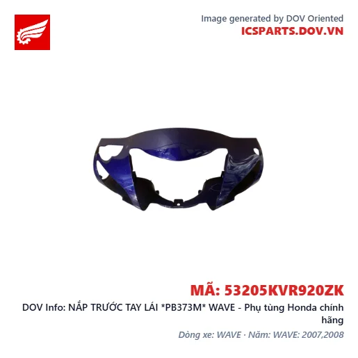 NẮP TRƯỚC TAY LÁI *PB373M* WAVE - Phụ tùng Honda chính hãng