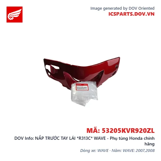 NẮP TRƯỚC TAY LÁI *R313C* WAVE - Phụ tùng Honda chính hãng