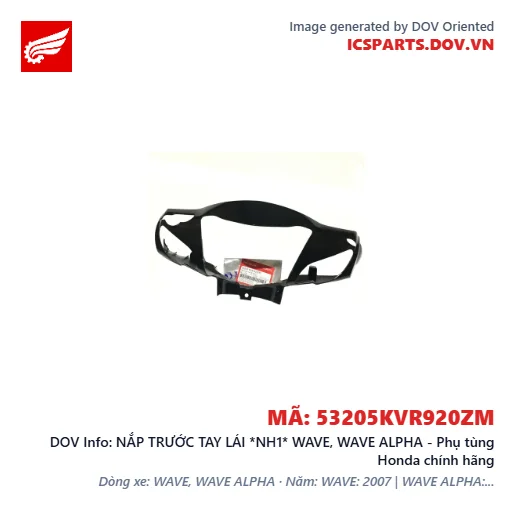 NẮP TRƯỚC TAY LÁI *NH1* WAVE, WAVE ALPHA - Phụ tùng Honda chính hãng