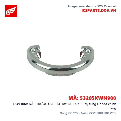NẮP TRƯỚC GIÁ BẮT TAY LÁI PCX - Phụ tùng Honda chính hãng