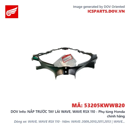 NẮP TRƯỚC TAY LÁI WAVE, WAVE RSX 110 - Phụ tùng Honda chính hãng