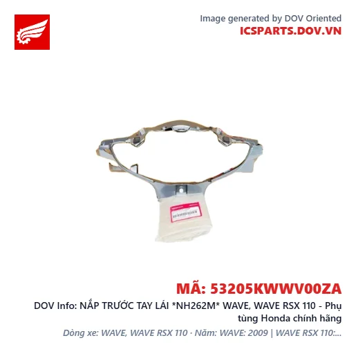 NẮP TRƯỚC TAY LÁI *NH262M* WAVE, WAVE RSX 110 - Phụ tùng Honda chính hãng