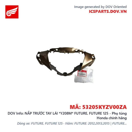NẮP TRƯỚC TAY LÁI *Y208M* FUTURE, FUTURE 125 - Phụ tùng Honda chính hãng