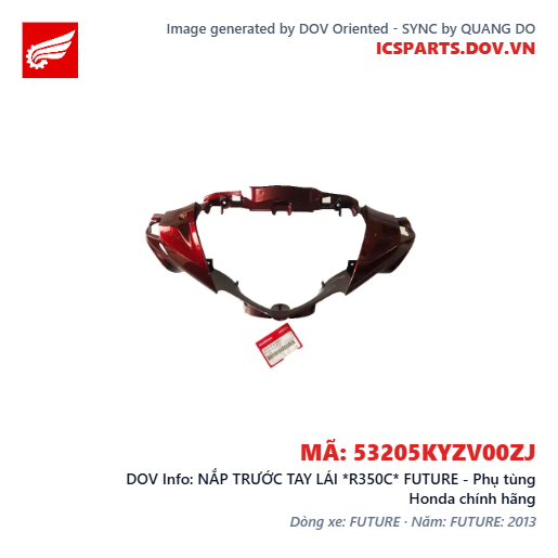 NẮP TRƯỚC TAY LÁI *R350C* FUTURE - Phụ tùng Honda chính hãng