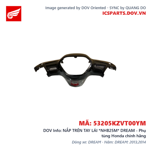 NẮP TRÊN TAY LÁI *NHB25M* DREAM - Phụ tùng Honda chính hãng