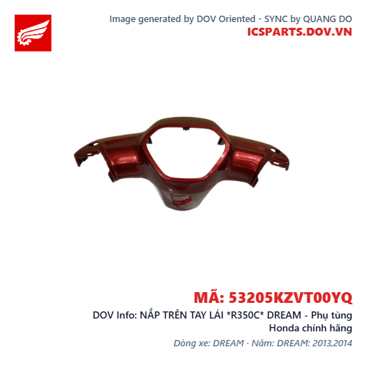 NẮP TRÊN TAY LÁI *R350C* DREAM - Phụ tùng Honda chính hãng