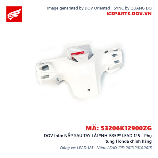NẮP SAU TAY LÁI *NH-B35P* LEAD 125 - Phụ tùng Honda chính hãng