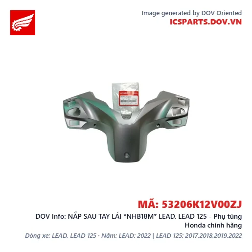 NẮP SAU TAY LÁI *NHB18M* LEAD, LEAD 125 - Phụ tùng Honda chính hãng