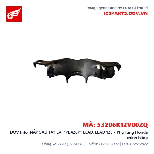 NẮP SAU TAY LÁI *PB426P* LEAD, LEAD 125 - Phụ tùng Honda chính hãng