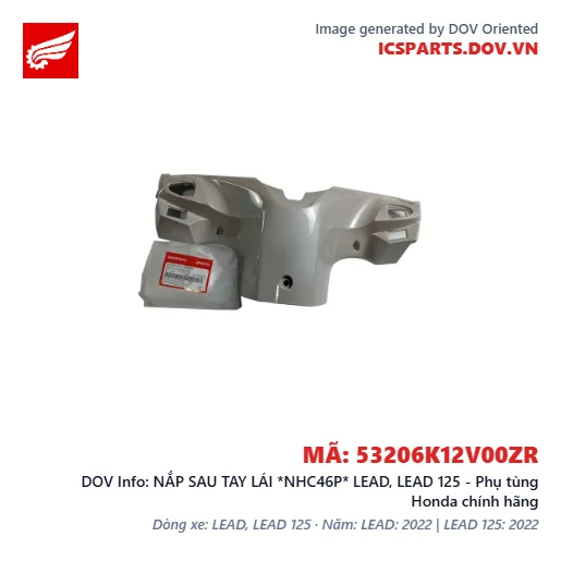 NẮP SAU TAY LÁI *NHC46P* LEAD, LEAD 125 - Phụ tùng Honda chính hãng
