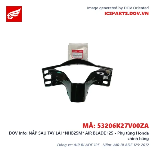 NẮP SAU TAY LÁI *NHB25M* AIR BLADE 125 - Phụ tùng Honda chính hãng