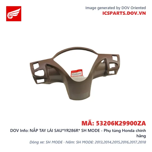 NẮP TAY LÁI SAU*YR286R* SH MODE - Phụ tùng Honda chính hãng
