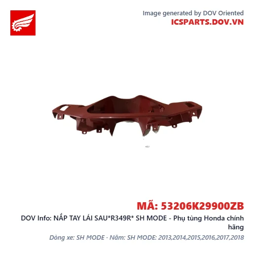 NẮP TAY LÁI SAU*R349R* SH MODE - Phụ tùng Honda chính hãng