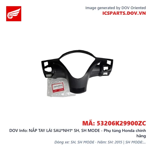 NẮP TAY LÁI SAU*NH1* SH, SH MODE - Phụ tùng Honda chính hãng