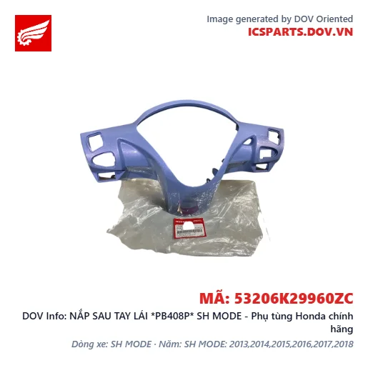 NẮP SAU TAY LÁI *PB408P* SH MODE - Phụ tùng Honda chính hãng