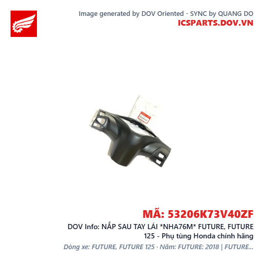 NẮP SAU TAY LÁI *NHA76M* FUTURE, FUTURE 125 - Phụ tùng Honda chính hãng