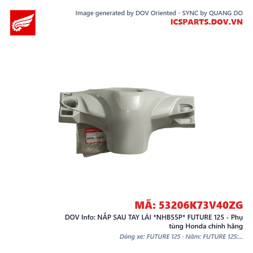 NẮP SAU TAY LÁI *NHB55P* FUTURE 125 - Phụ tùng Honda chính hãng