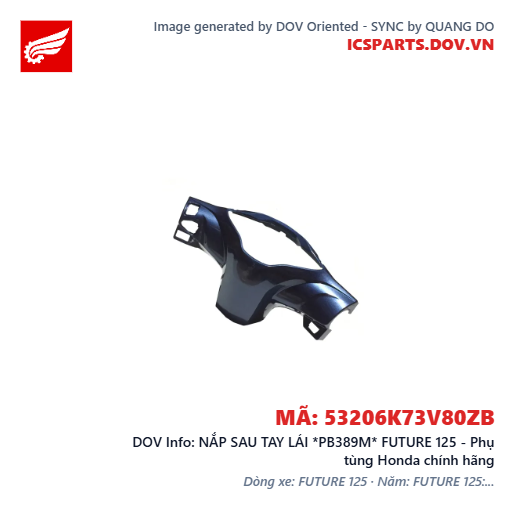 NẮP SAU TAY LÁI *PB389M* FUTURE 125 - Phụ tùng Honda chính hãng