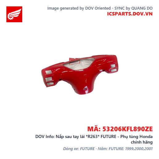 Nắp sau tay lái *R263* FUTURE - Phụ tùng Honda chính hãng