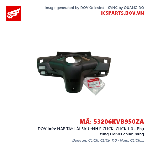NẮP TAY LÁI SAU *NH1* CLICK, CLICK 110 - Phụ tùng Honda chính hãng