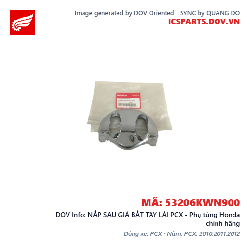 NẮP SAU GIÁ BẮT TAY LÁI PCX - Phụ tùng Honda chính hãng