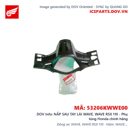 NẮP SAU TAY LÁI WAVE, WAVE RSX 110 - Phụ tùng Honda chính hãng