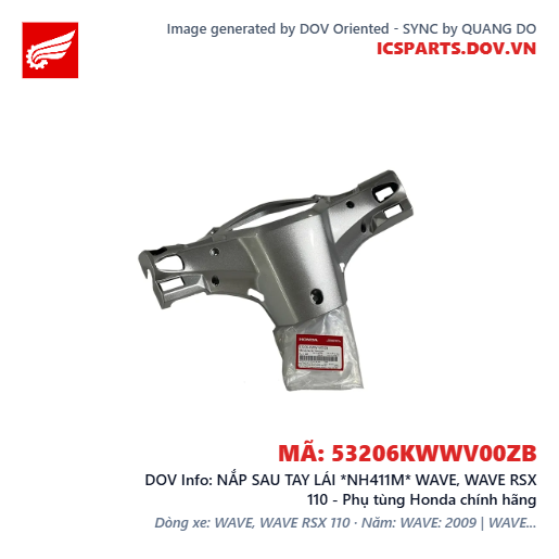 NẮP SAU TAY LÁI *NH411M* WAVE, WAVE RSX 110 - Phụ tùng Honda chính hãng
