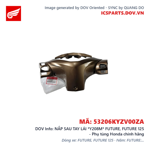NẮP SAU TAY LÁI *Y208M* FUTURE, FUTURE 125 - Phụ tùng Honda chính hãng
