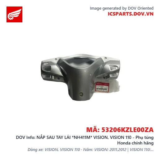 NẮP SAU TAY LÁI *NH411M* VISION, VISION 110 - Phụ tùng Honda chính hãng
