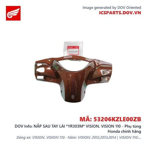 NẮP SAU TAY LÁI *YR303M* VISION, VISION 110 - Phụ tùng Honda chính hãng
