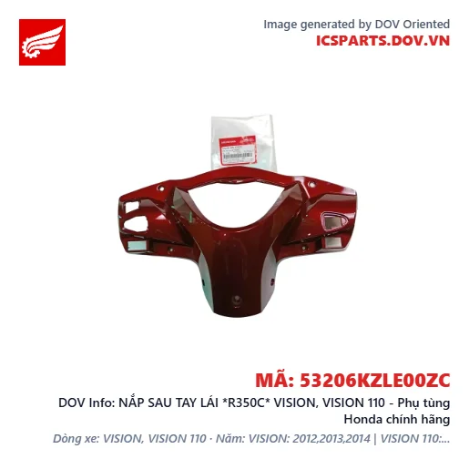 NẮP SAU TAY LÁI *R350C* VISION, VISION 110 - Phụ tùng Honda chính hãng