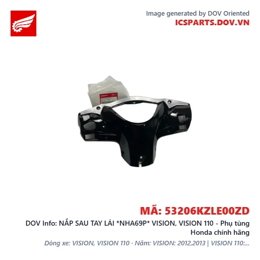 NẮP SAU TAY LÁI *NHA69P* VISION, VISION 110 - Phụ tùng Honda chính hãng
