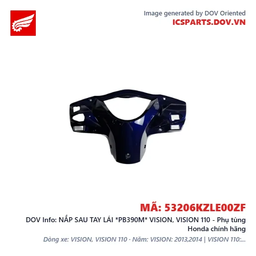 NẮP SAU TAY LÁI *PB390M* VISION, VISION 110 - Phụ tùng Honda chính hãng
