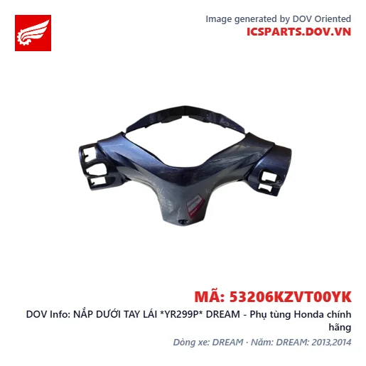 NẮP DƯỚI TAY LÁI *YR299P* DREAM - Phụ tùng Honda chính hãng