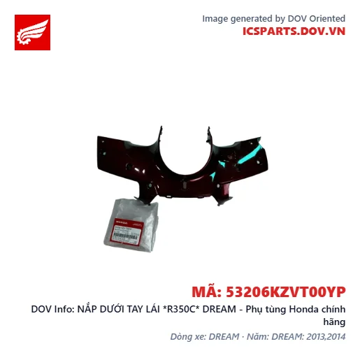 NẮP DƯỚI TAY LÁI *R350C* DREAM - Phụ tùng Honda chính hãng